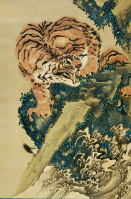 Gan Ku Tiger scroll painting